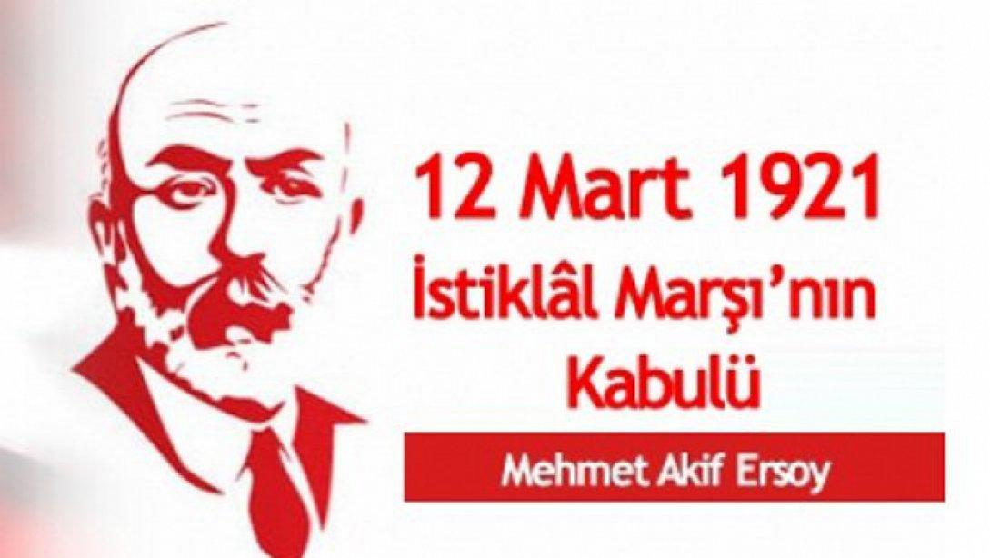 12 Mart İstiklal Marşının Kabulü ve Mehmet Akif Ersoyu Anma Günü konulu Yarışmalar