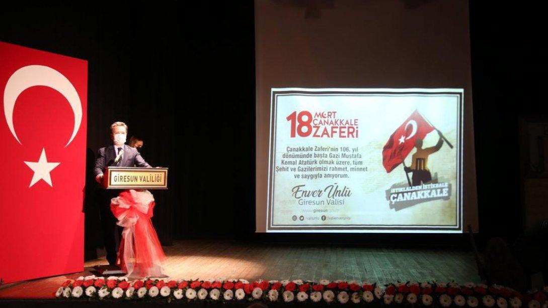 18 Mart Çanakkale Deniz Zaferi ve Şehitleri Anma Günü 106. Yıldönümü Programı