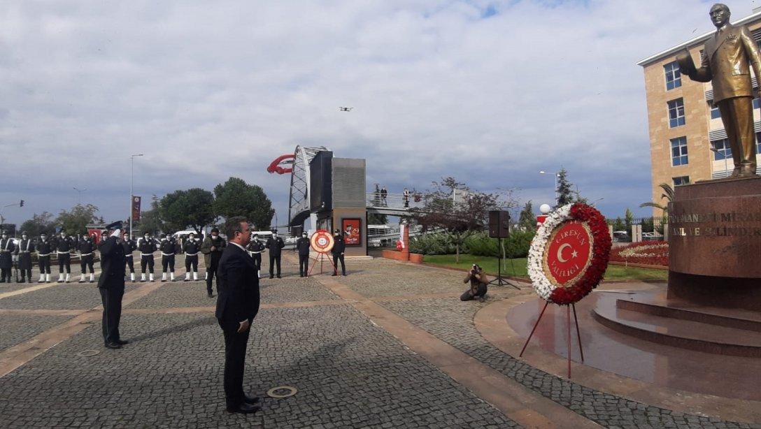 Giresun'da Cumhuriyet Bayramı Kutlamaları Çelenk Sunma Töreniyle Başladı