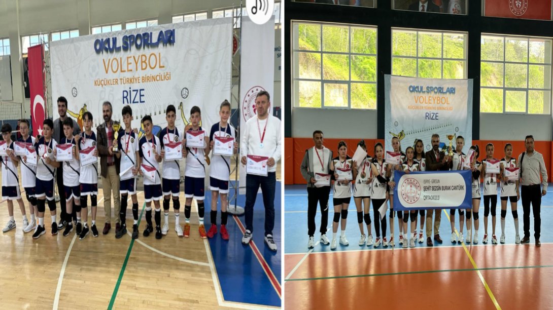 Öğrencilerimiz, Okul Sporları Voleybol Müsabakalarından Türkiye 2.likleriyle Döndü