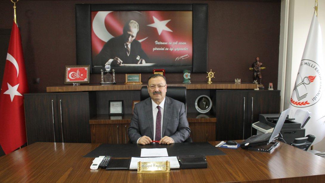 İl Milli Eğitim Müdürümüz Ertuğrul TOSUNOĞLU'nun 19 Mayıs Atatürk'ü Anma Gençlik ve Spor Bayramı Mesajı