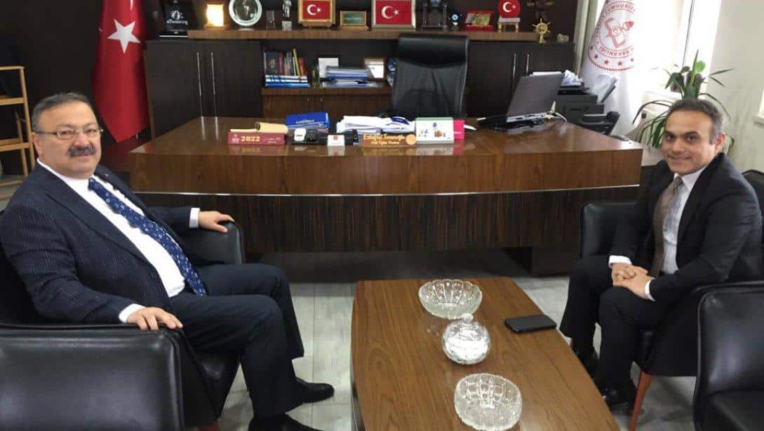 Talim ve Terbiye Kurulu Başkanlığı Daire Başkanı Ekrem Koz'un, Müdürümüz Tosunoğlu'nu Ziyareti