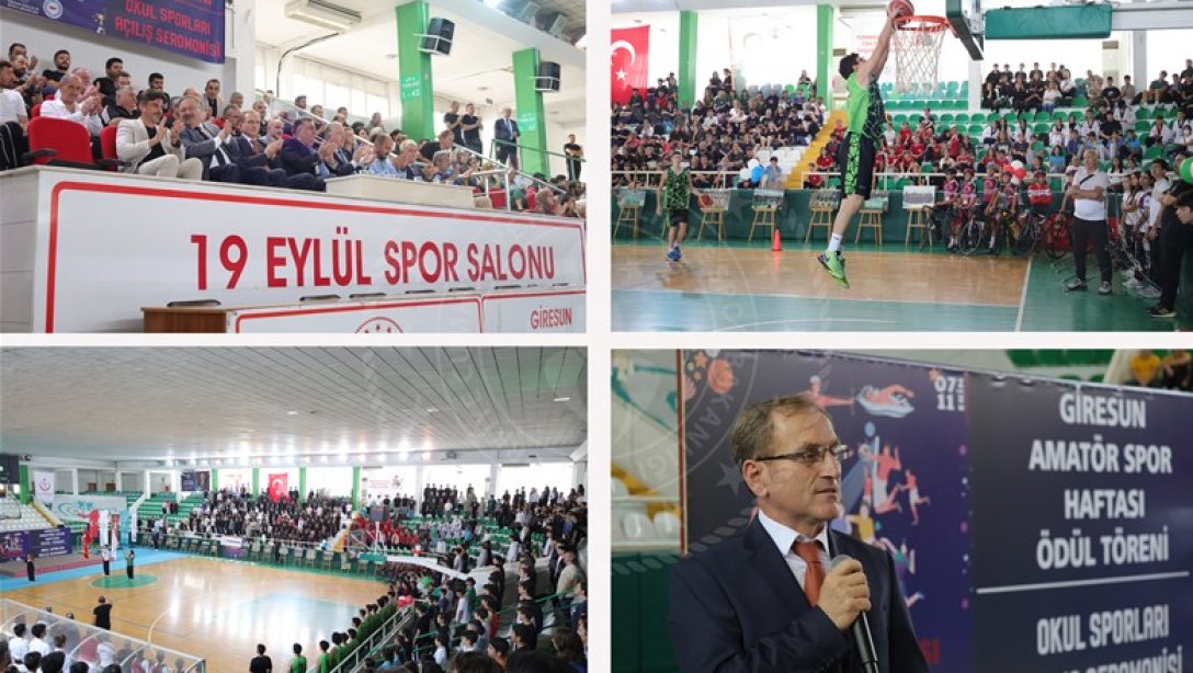 Amatör Spor Haftası ve Okul Sporları Açılışı Giresun'da Coşkuyla Kutlandı